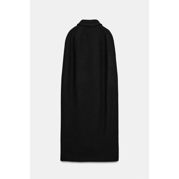 ZARA ZW COLLECTION LIMITED EDITION WOOL BLEND CAPE COAT - Picture 8 of 10